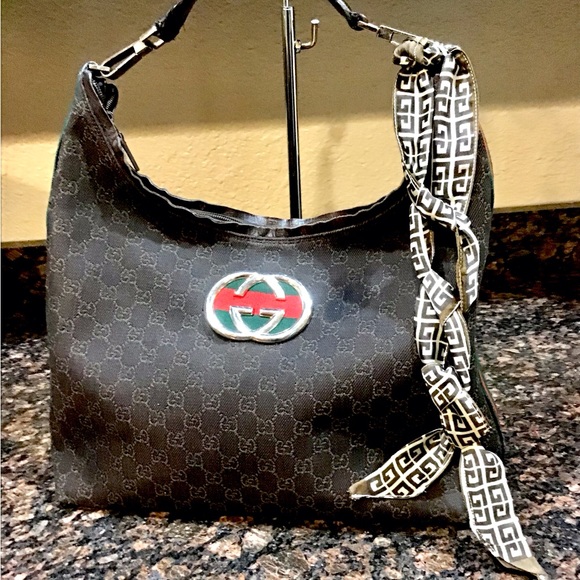 Gucci Monogrammed Canvas Customized Hobo Bag - Picture 6 of 13